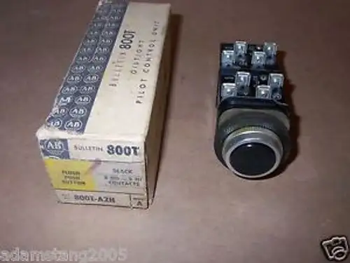 New Allen Bradley 800T-A2H Series A Flush Black Pushbutton Switch