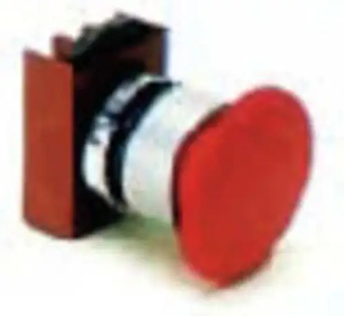 GENERAL ELECTRIC P9CER4RN Pushbutton 22mm Push-To-Latch Red