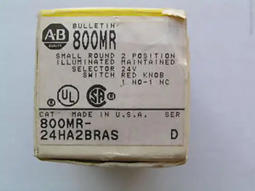 Allen Bradley 800Mr-24Ha2Bras Illuminated Selector Switch In