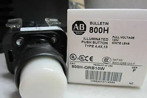 New Allen Bradley 800H-Qrb10W Pushbutton 800Hqrb10W