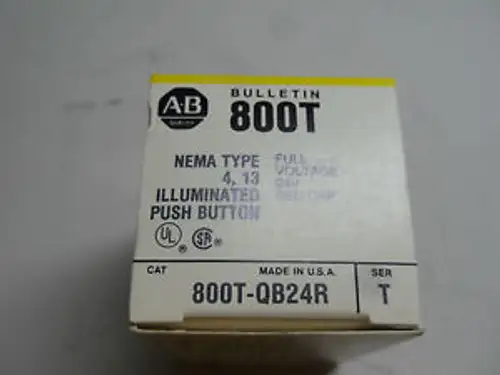 Allen Bradley 800T-Qb24R 1 Nib 帶觸點按鈕