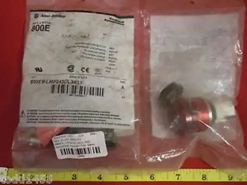 Allen Bradley 800Es-Lmp243Dl3X11 Red Mushroom Pushbutton Switch Series A 40Mm