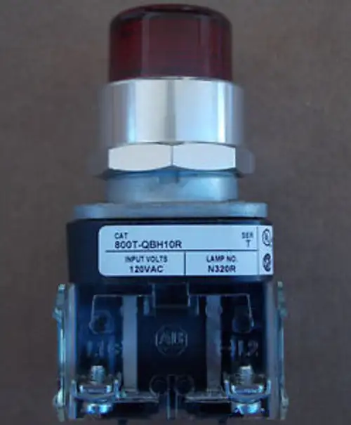 Allen-Bradley 800T-Qbh10R Type 4 13 120V Illuminated Push Button