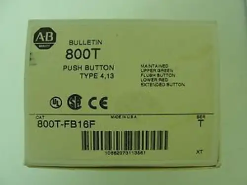 New Allen Bradley Push Button 800T-Fb16F Maintained Upper Green Lower Red