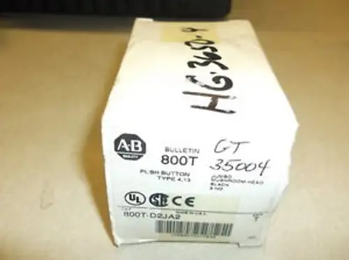 800T-D2Ja2 Allen Bradley Black Jumbo Mushroom Head Pushbutton 800Td2Ja2