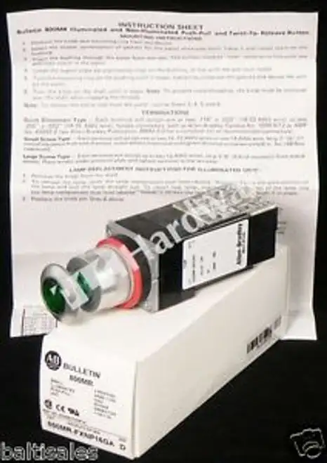 New Allen Bradley 800Mr-Fxnp16Ga /D 800Mr 3-Pos Green Illuminated 1No-1Nc Qty