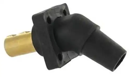 LEVITON 16R28-E Female Recptcle Cam-TYPE Panel Angle Blk G7834452