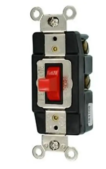 NEW Leviton 1257-R 20-Amp 120/277-Volt Toggle Single-Pole AC Quiet Switch Red