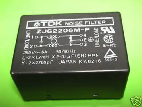 TDK AC 110V 220V 6A ZCB2206-11 filtr przeciwzakłóceniowy