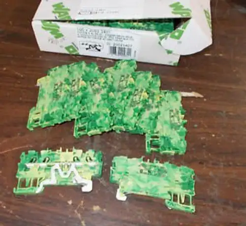 100 Wago Topjob/Topjobs Ground Terminal Block 2002-1407 22-14 Awg