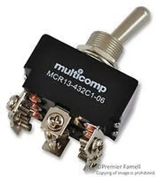 Multicomp Mcr13-432C1-06 Switch Toggle 3Pdt 18A 125Vac