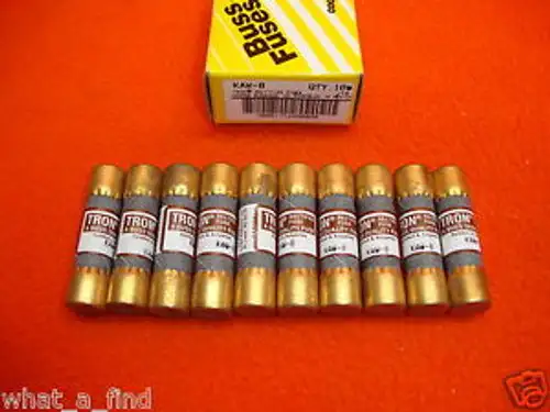 10 Buss KAW-8 Tron Rectifier Fuse KAW8 8 Amp 130 Volt VAC Bussmann