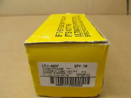 Cooper Bussmann Lpj-40Sp 40 Amp 600 Vac Class J Time Delay Fuse