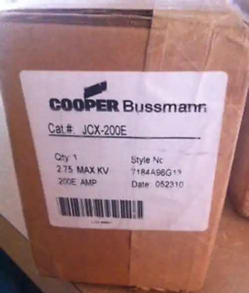 Cooper Bussmann Jcx-200E Buss High Voltage Fuse