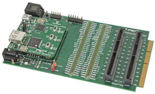 Microchip PIC32 I/O-Erweiterungskarte 02-02029-R2 mit USB-Starterkarte DM320002 #2
