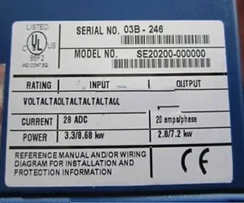 KOLLMORGEN SE20200-000000 servo sürücü