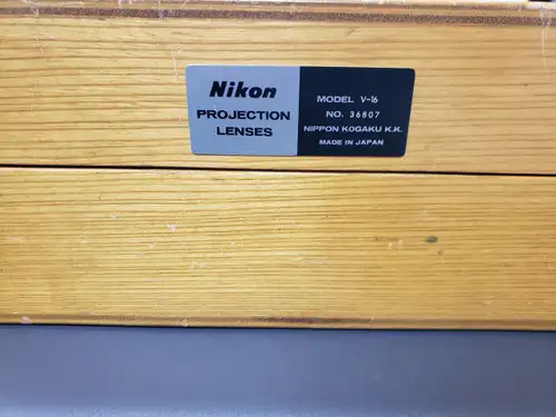 Nikon Lenses for V16 Comparator 20X-B/50X/100X-L/10X-CP