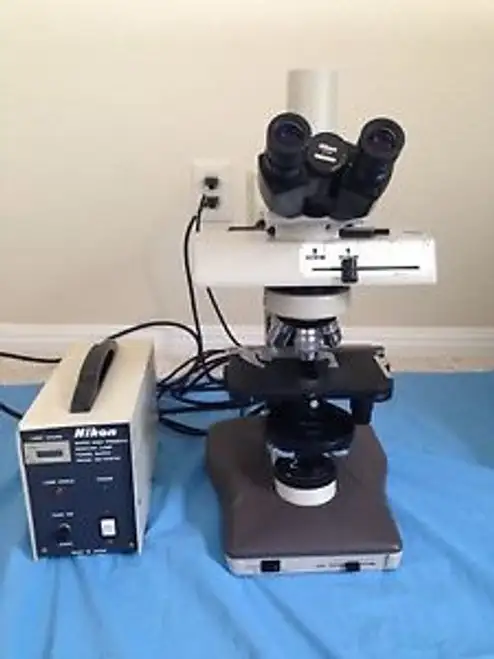 Nikon Labophot 2 Fluorescence EFD-3 & Phase Contrast Microscope 5 Objectives