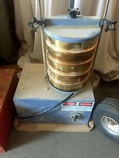 Gilson Ss-15 Portable 8 Sieve Tester Benchtop Shaker W/Mechanical Timer