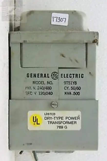 Ge 9T51Y8 Dry Type Transformer .500 Kva 480V 50/60 Hz