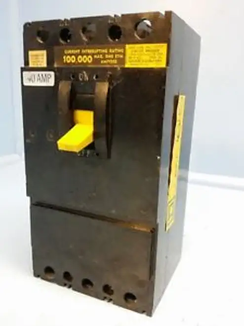 Square D Ifl34040 40 Amp Circuit Breaker Black 480V Type Ifl-34040 100 000 40A