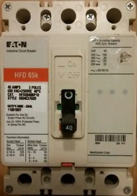 Eaton Hfd3040Bp10 40A 3P 斷路器