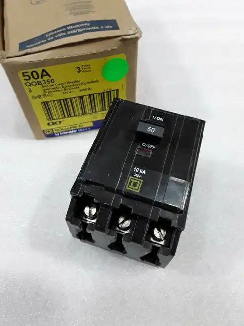 QOB350 Square D 3 Pole 50 Amp 240V Circuit Breaker