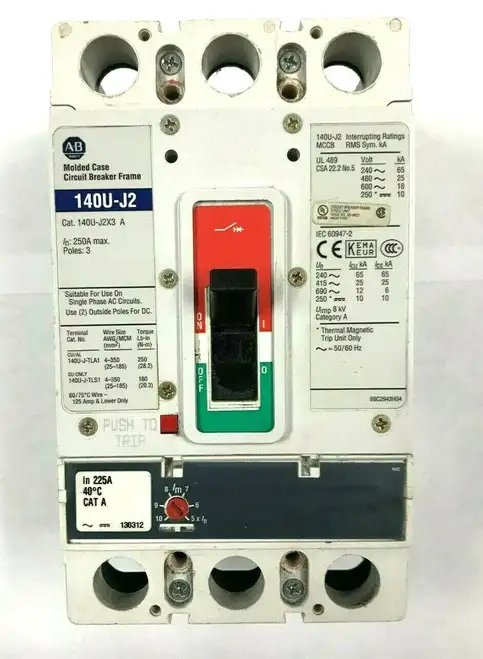 Allen Bradley 140U-J2X3 3 Pole 250 A Max. 600 Vac cầu dao