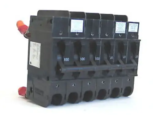 Eaton Heinemann Cd6-Z36-2 6-Pole Circuit Breaker 100A 20A 240V