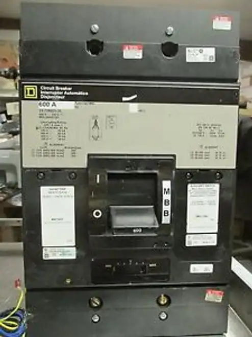 Square D 3 Pole 600 Amp Mhl366001291 Mhl36600 W/Aux & Shunt ..... Vg-02