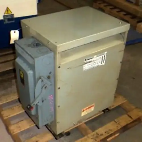 Ge 45Kva 480 To 208/120Vac Transformer W/ Square D 100A Switch H-363 Ser. E1