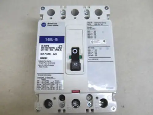 1 Allen Bradley 140U-I6C3-C70M Circuit Breaker 70 Amps