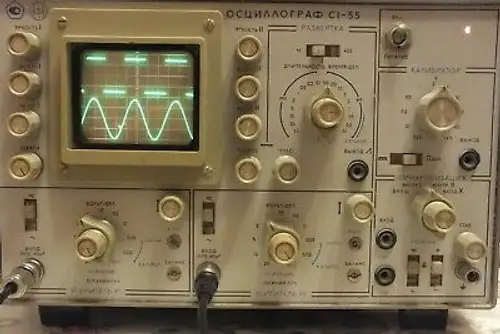 Ussr Si-55 10Mhz 9Lo2I osciloscópio