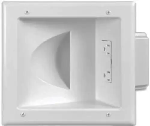 Cooper Wiring Angle Media Wallplate with Surge 35M2S-W