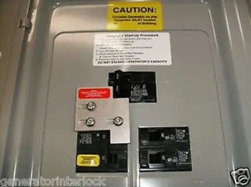 Siemens MUR-100 100 Amp Generator interlock kit panel Transfer switch