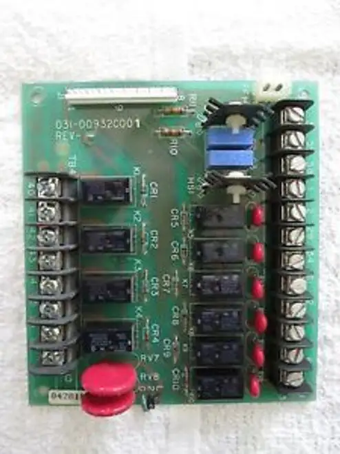 York Chiller Relay Circuit Board Model : 031-00932C001