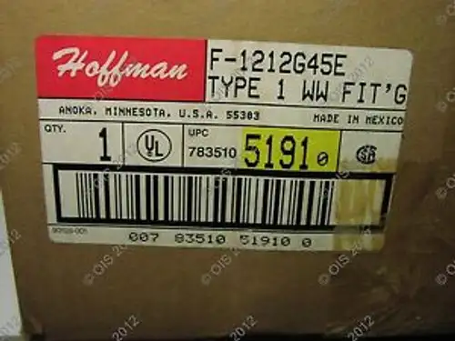 Hoffman F-1212G45E Wireway 12 X 12 Winkel 45 Grad Nema Typ 1