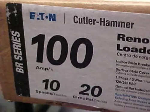 Eaton/Cutler Hammer 100A Br Series Loadcenter Bp-104