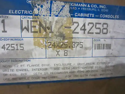 Weigmann Wen12-24258 Nema 12 Enclosure