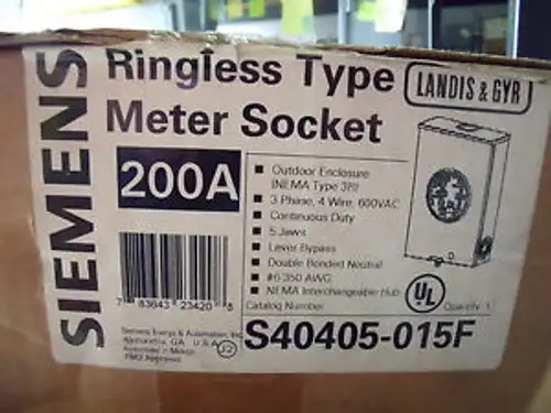 #527 Siemens/L&G S40405-015F Meter Socket 200 Amp