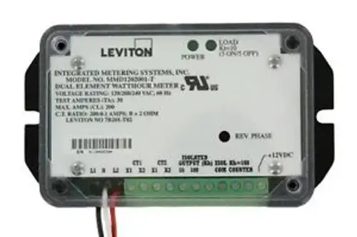 Leviton 7B201-T02 Dual Element 2Ph 3W 120V Individual 0.1 Kwh And 0.01 Kwh