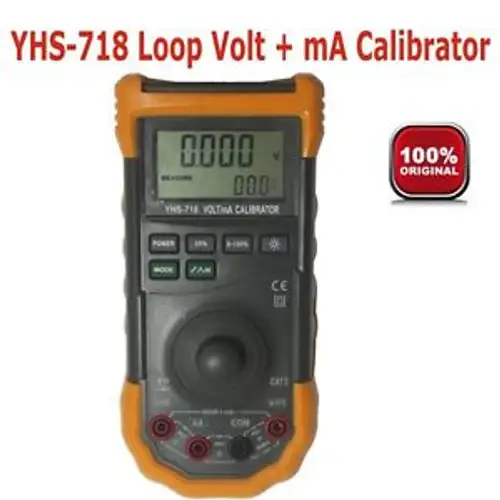 Yhs-718 calibrador de processo de fonte de sinal de tensão de loop e mA testador