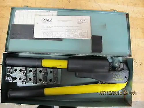 Amp 69092 Hydraulische Crimpzange mit 6 Sätzen von Gesenken und Fall bis zu 4/0