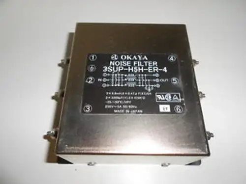 GOOD OKAYA NOISE FILTER 3SUP-H5H-ER-4 3SUPH5HER4 250V 5A 50/60HZ
