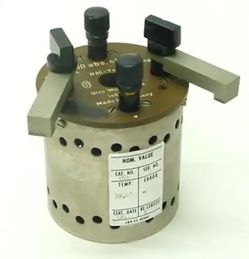 OTTO WOLFF BERLIN 14976/60 N85-7A42 MANGANIN STANDARD WIDERSTAND 200 ABS OHM 0,07A