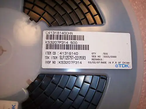 QTÀ (500) 220 uH 1,3A SMD INDUTTORI DI POTENZA SLF12575T-221M1R3 TDK