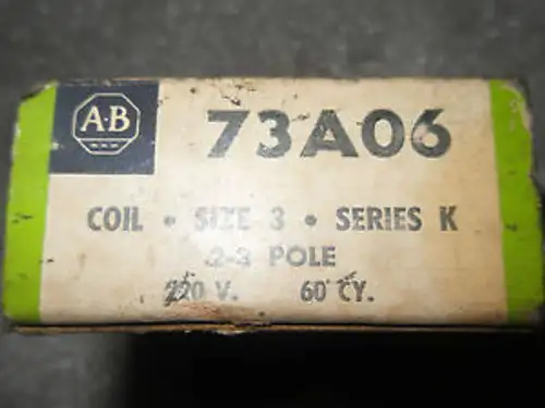 (Rr11-2) 1 Allen Bradley 73A06 220V 60Cy Coil