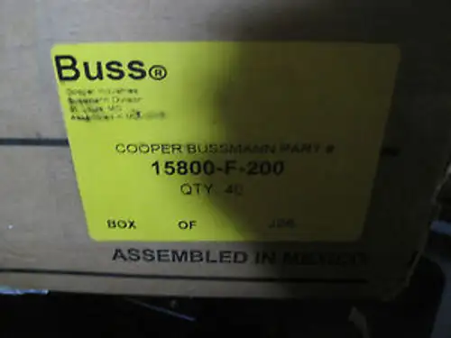 Cooper Bussman 15800-F-200 Tps Fuse Disconnect Switch Case Of 40