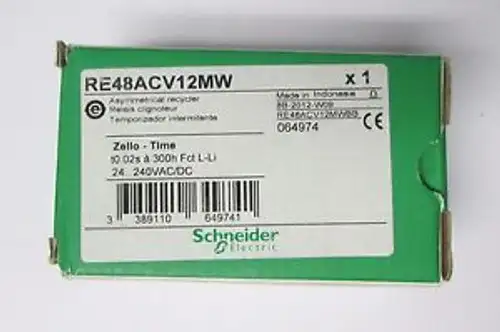 GROUPE SCHNEIDER TELEMECANIQUE Zelio Time Relay .02 Sec-300 Hr VDC RE48ACV12MW