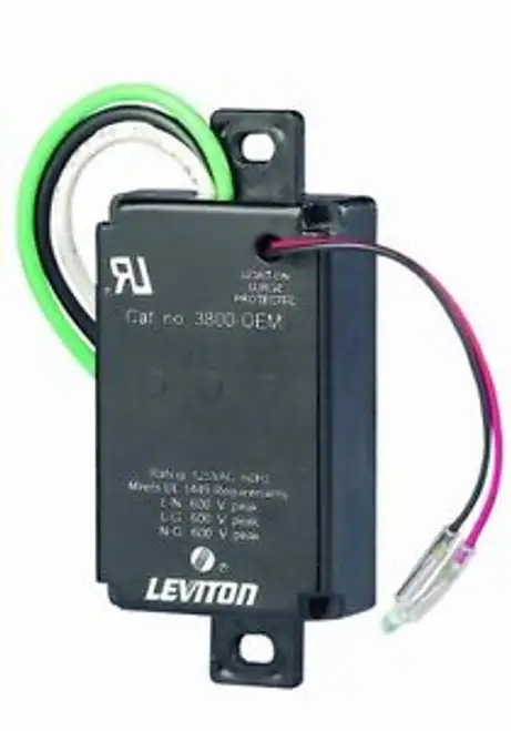 Leviton 3800-OEM 120 Volt AC 2 Pole 3 Wire Equipment Cabinet SPD Surge Protec